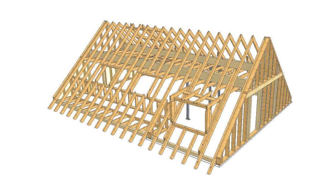 3D Dachstuhl in CAD Planung